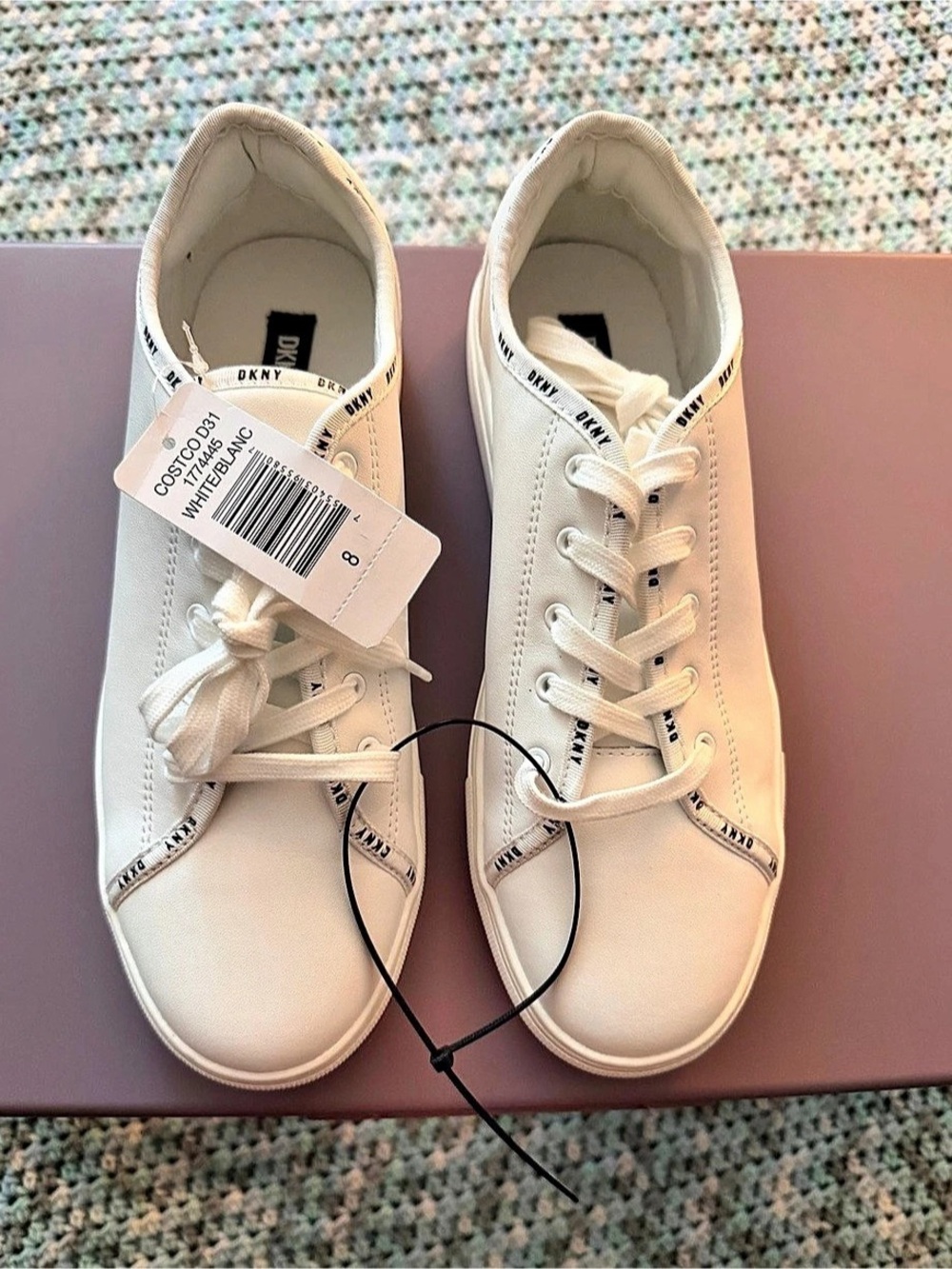 DKNY  White Sneakers US 8 NWT